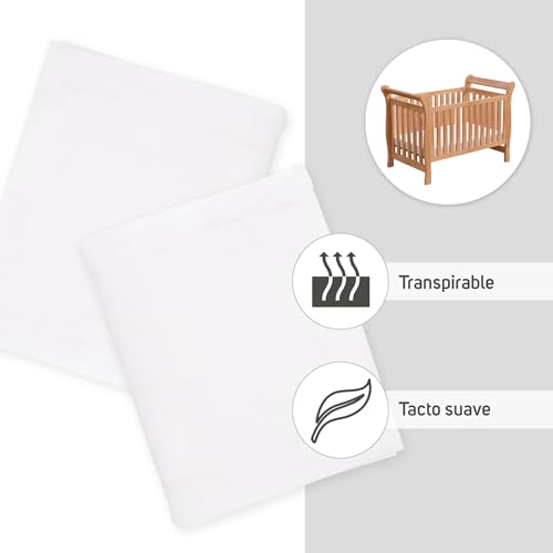 Detalle de TI TIN Pack 2 Sábanas Bajeras Cuna 60x120 cm