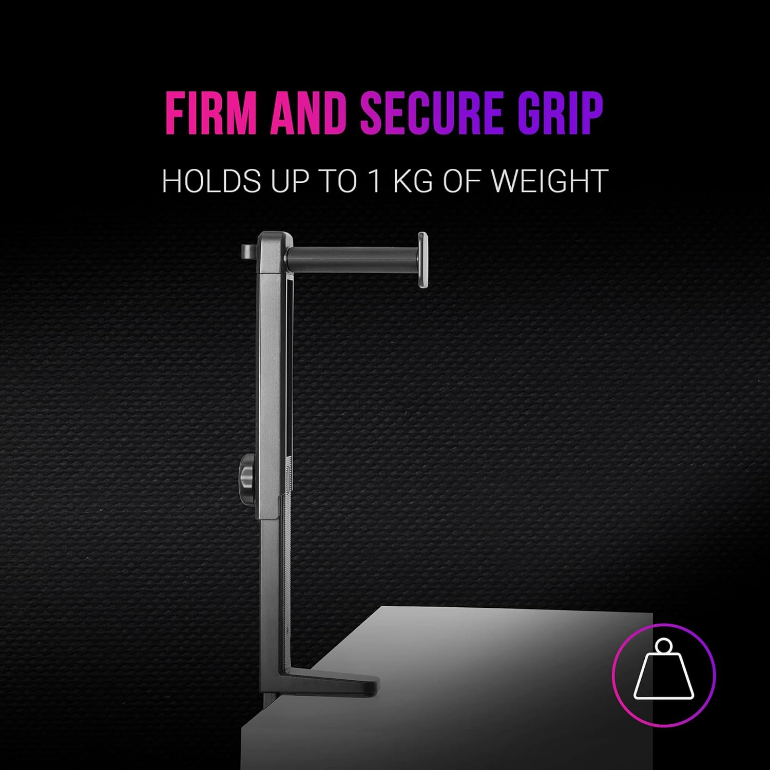 Thumbnail 4 de Mars Gaming MHH2 : support de casque à double mode (crochet ou stand) pour gérer les câbles