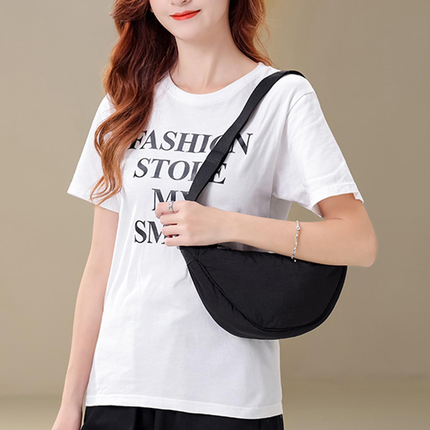 Thumbnail 2 de ANYWN Halbmond Crossbody Bag Damen – leichte, vielseitige Umhängetasche