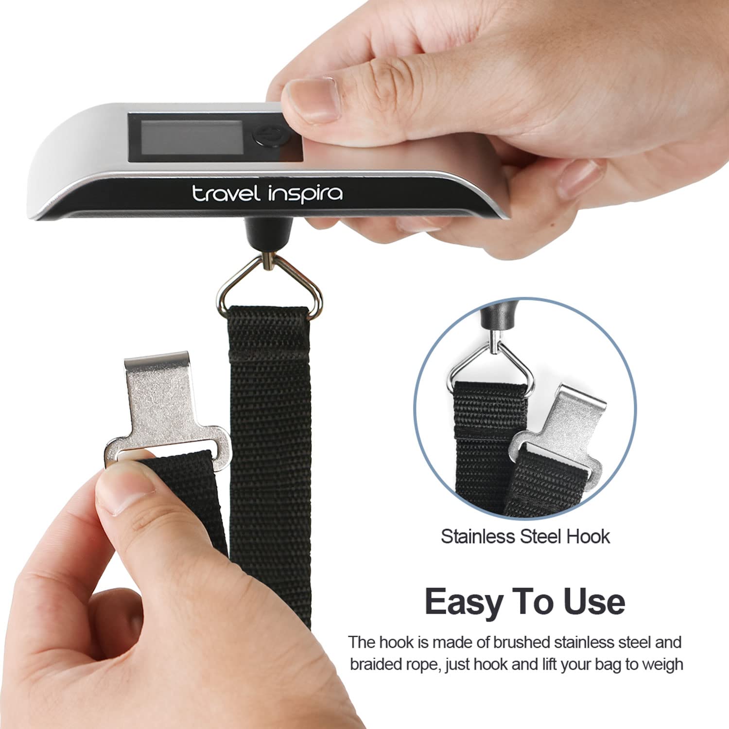 Detalle 2 de travel inspira Luggage Scale — Portable 50kg Digital Luggage Weighing Scale