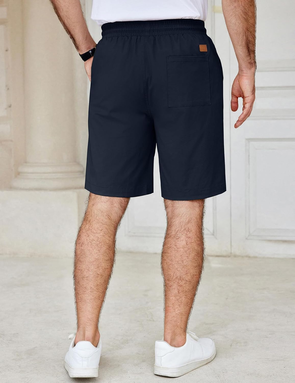 Detalle de COOFANDY Men's Casual Shorts: Cotton Drawstring Comfort for Summer