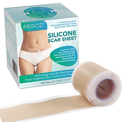 NVXNMSD Silicone Scar Sheets: Parches de Silicona para Cicatrices Verdes, 1.6'' x 60