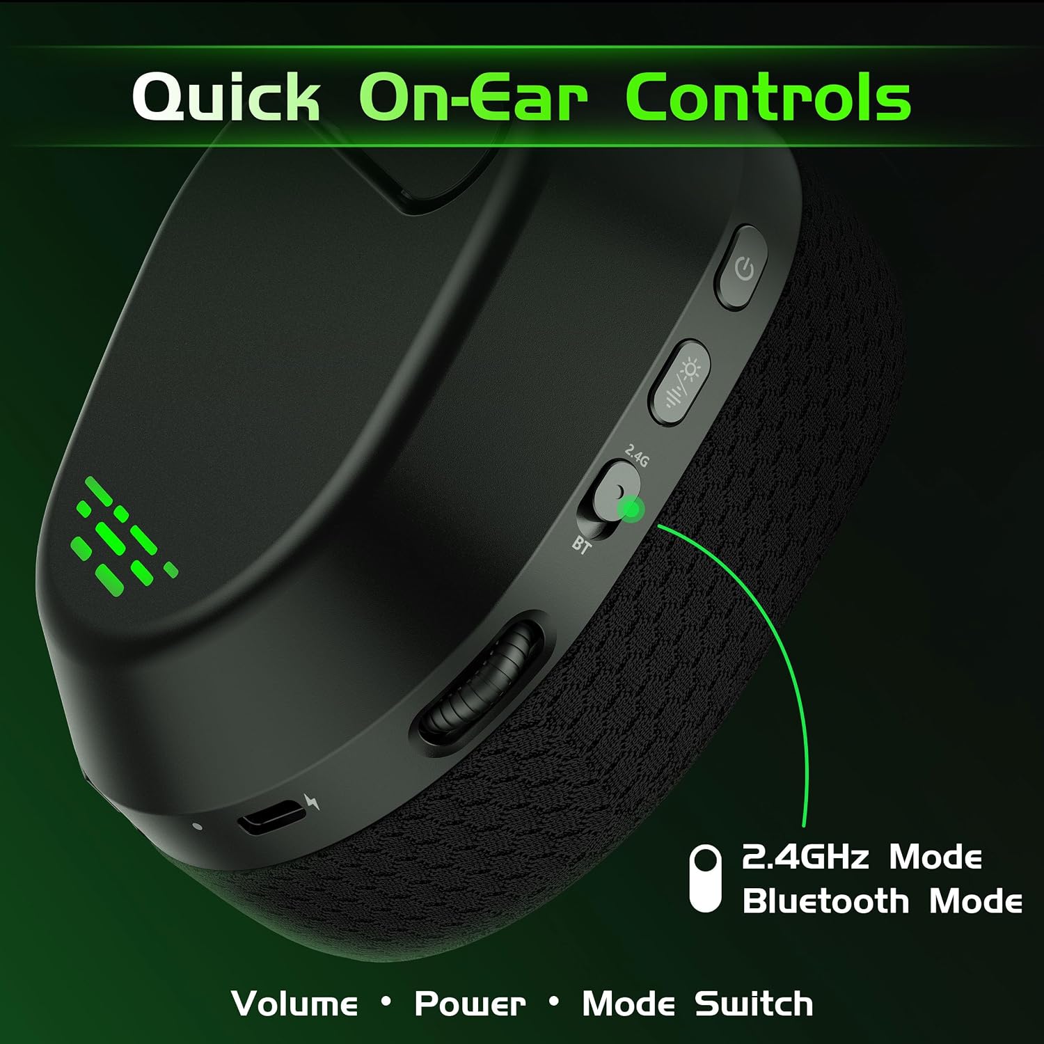 Thumbnail 6 de Gvyugke Wireless Gaming Headset: Versatile, Long-Battery Xbox/PC Headset with 2.4GHz dongle and Bluetooth 6.0