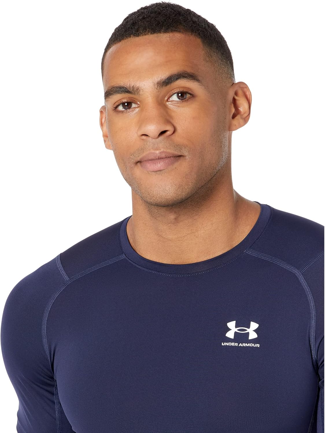 Detalle de Under Armour UA HG Armour Comp SS Shirt para hombre: camiseta HeatGear superligera con ventilación estratégica