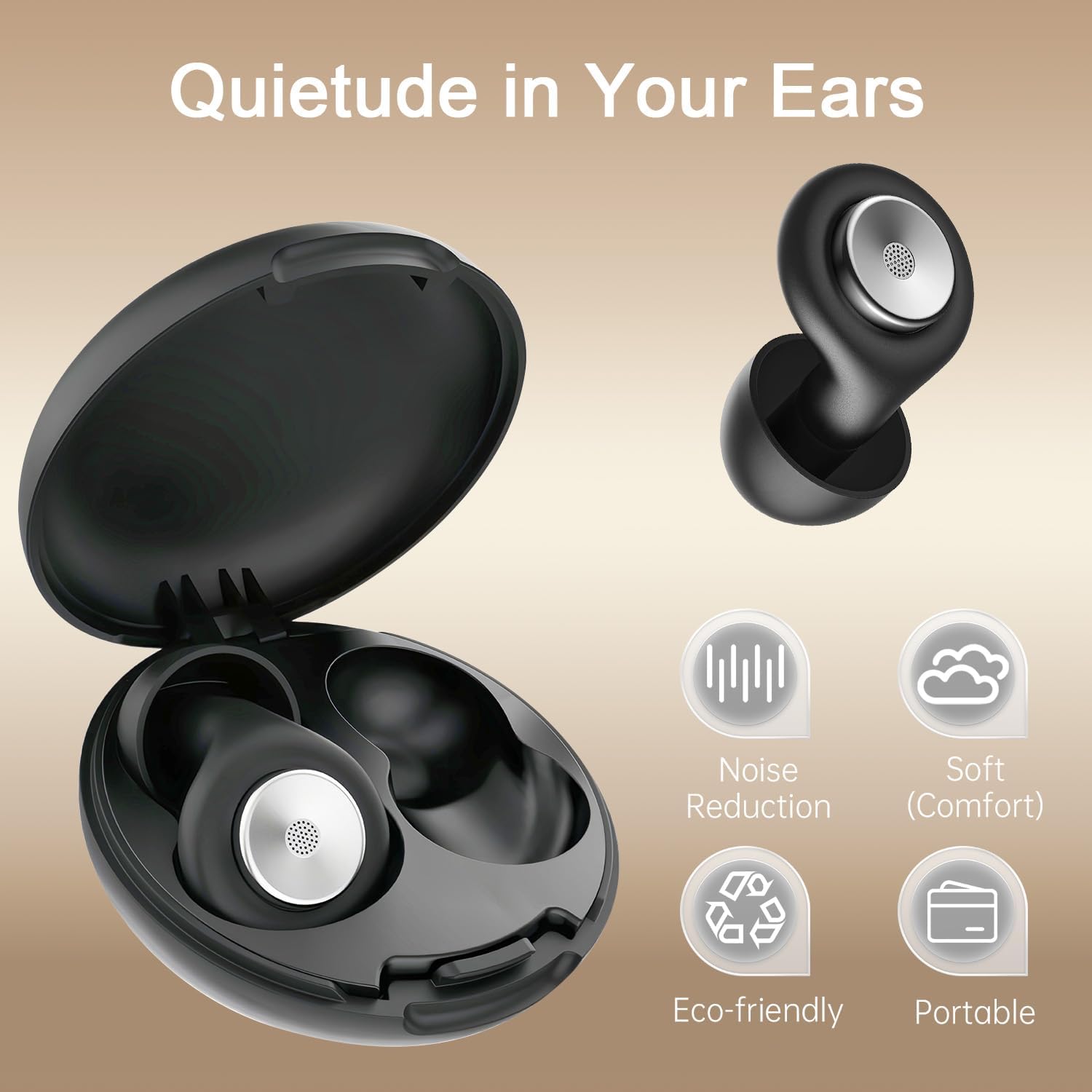 Detalle de Reusable Silicone Earplugs for Sleeping