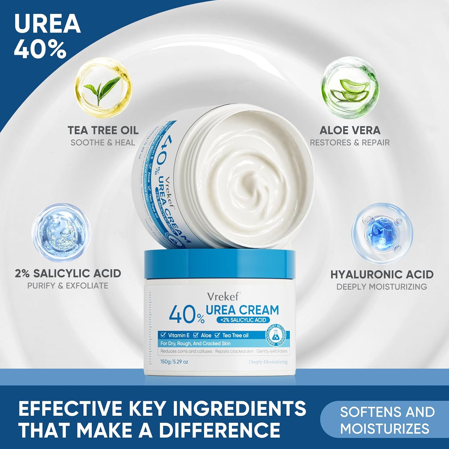 Detalle 2 de VREKEF Urea Cream 40% for Feet