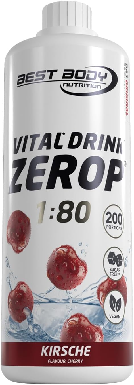 Best Body Nutrition Vital Drink ZEROP Kirsche Sirup 1.000 ml 🥤