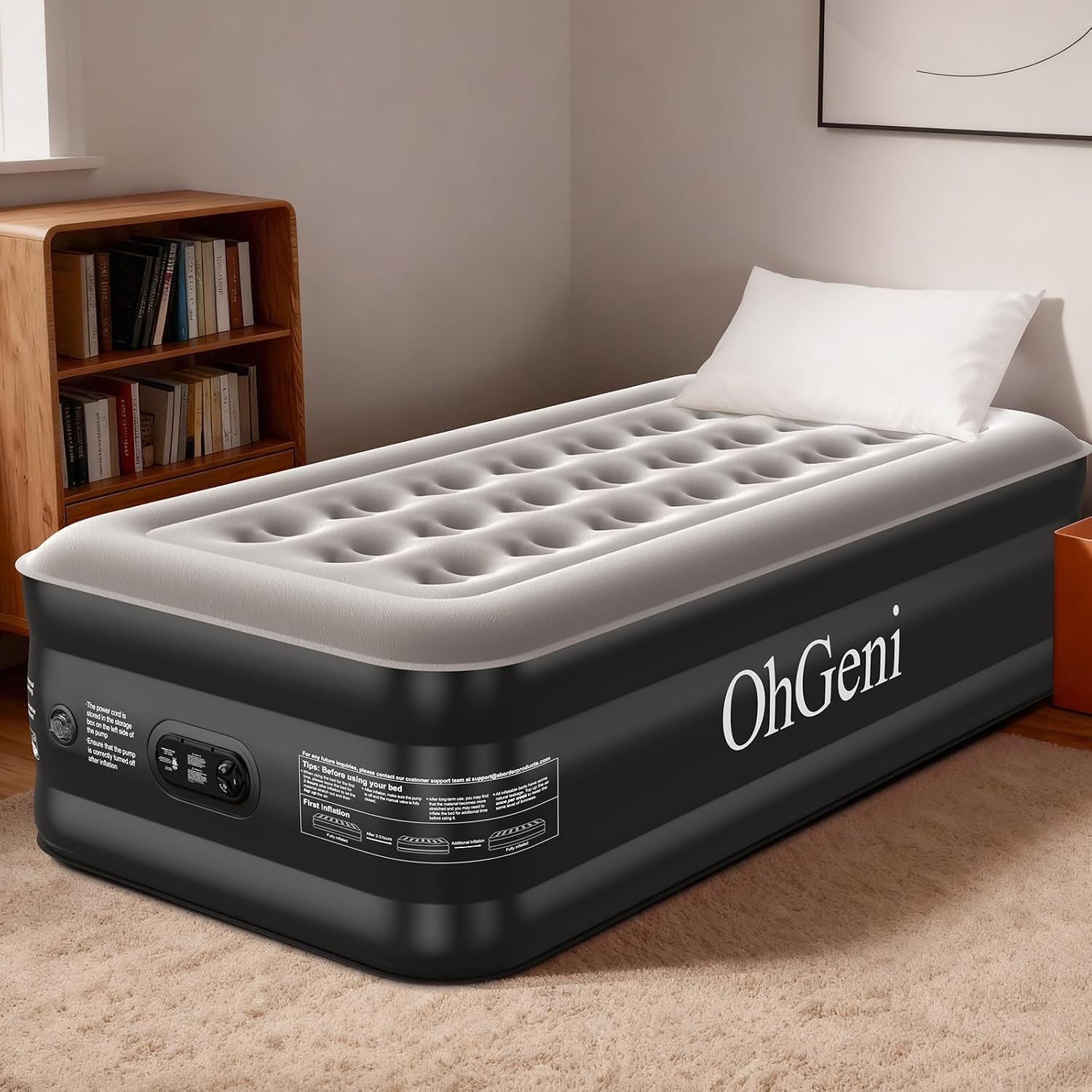 Detalle de OhGeni 20" Twin Air Mattress 20in Elevation