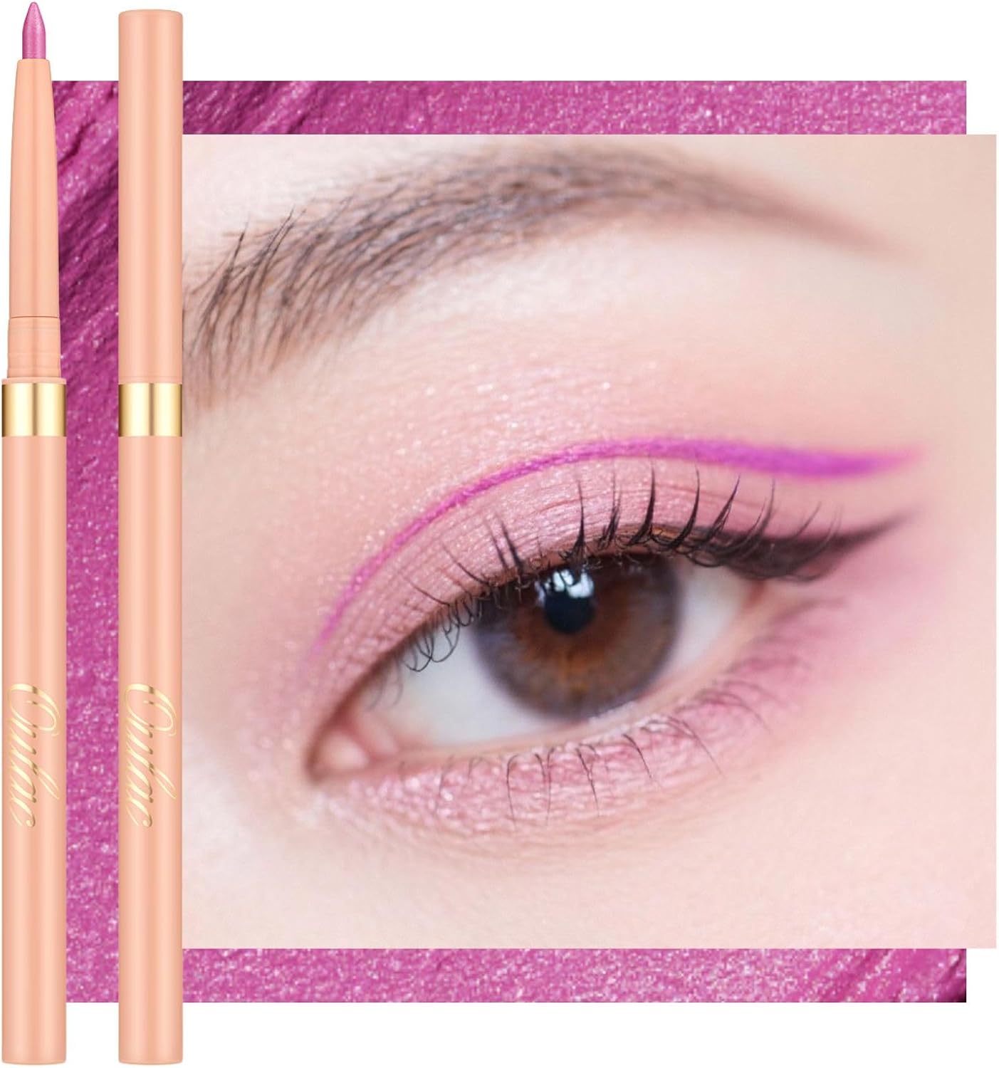 Detalle de OULAC Matita Occhi Waterproof “Lilac Love Pink” (L09) – eyeliner e lip liner rosa lilla, girevole