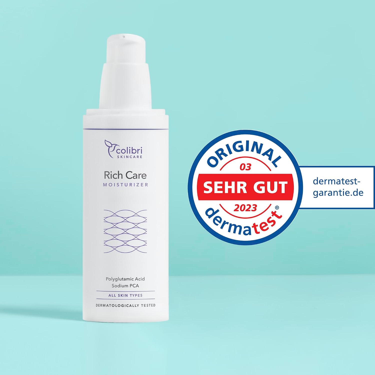 Detalle de colibri skincare Rich Care Moisturizer (80 ml) – Feuchtigkeitscreme für trockene, gereizte Gesichtshaut