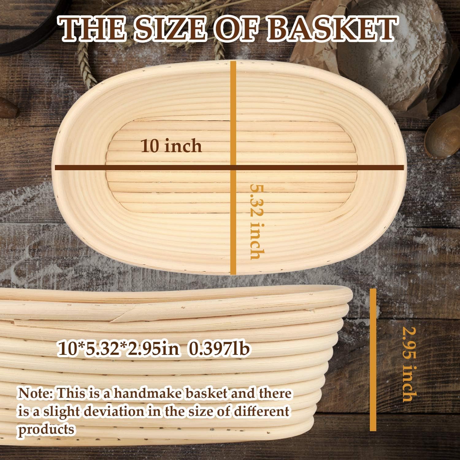 Thumbnail 1 de Sondiko Oval Sourdough Proofing Basket 2-pack 🥖