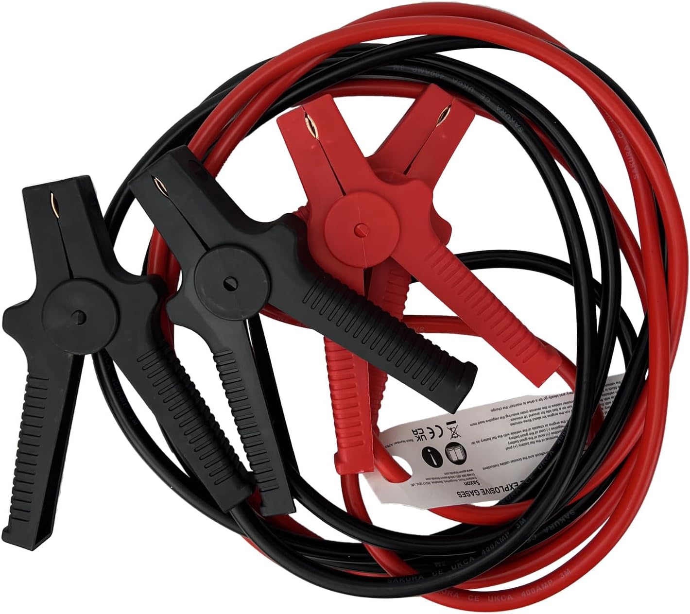 Thumbnail 4 de Sakura 200 Amp 2m Booster Cables with Colour-Coded Clamps – Red/Black, 2m Lead, Storage Bag