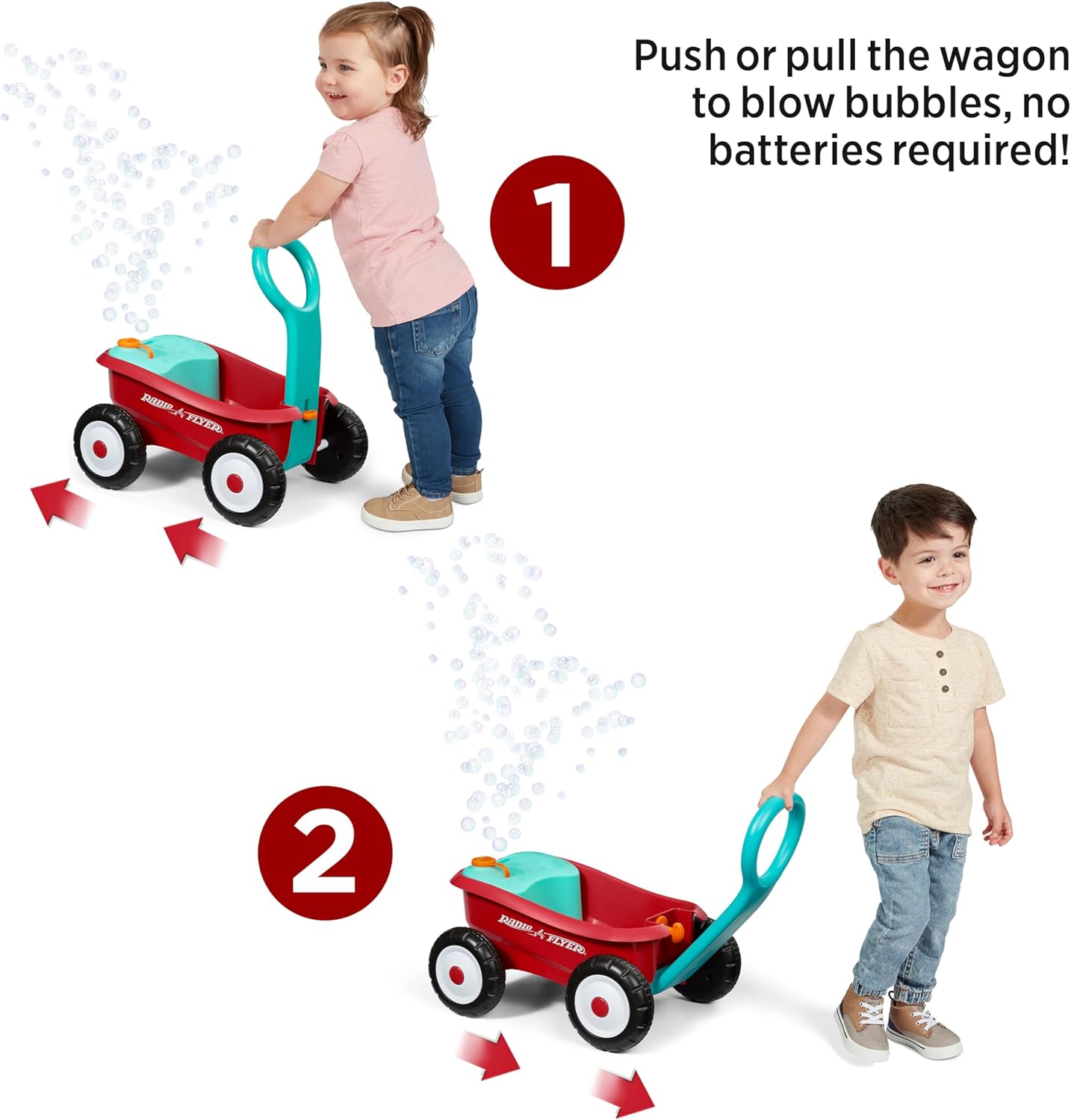 Thumbnail 4 de Radio Flyer Bubble Buddy Chariot de Marche, machine Ă bulles pour enfants đźš¶