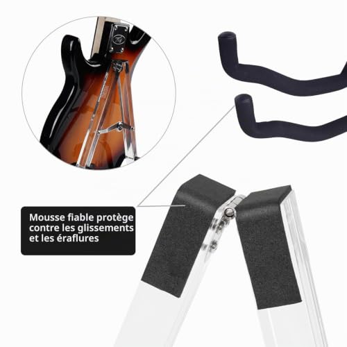 Thumbnail 4 de Support MUSO pour guitare acoustique en acrylique pliable – stabilité, élégance et polyvalence