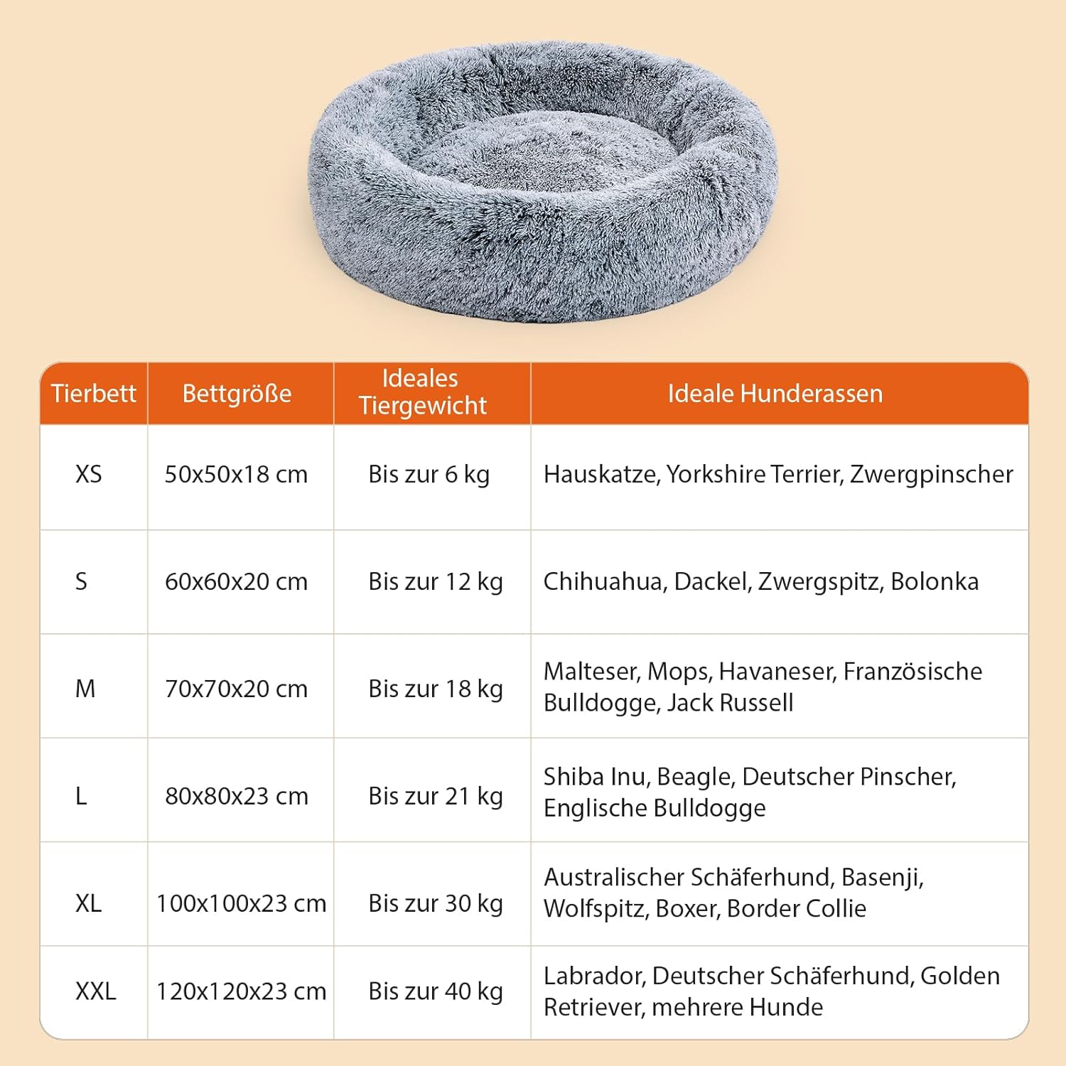 Thumbnail 6 de Pisi Bili Hundebett Katzenbett Donut 70 cm