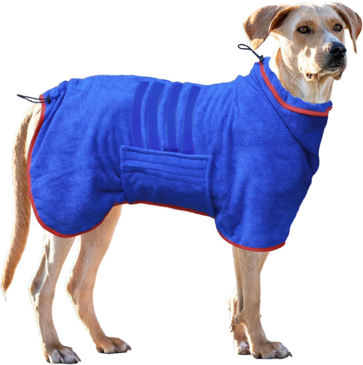 Detalle de Dog Drying Coat Bathrobe Towel – Microfibre, Quick-Dry, Adjustable Fit for All Breeds