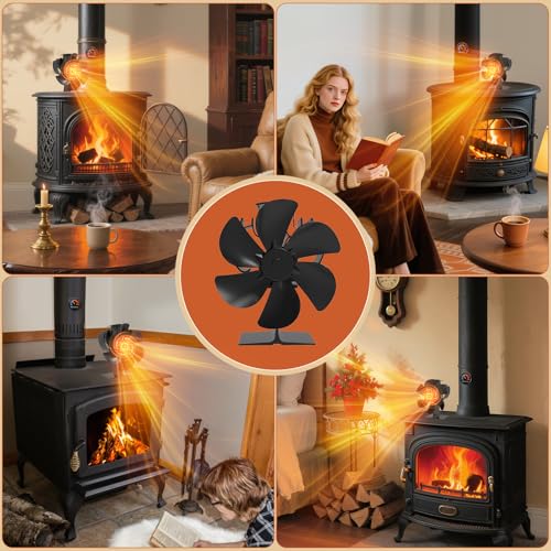 Thumbnail 8 de Miaton ventilateur de poêle thermique à 6 pales en aluminium