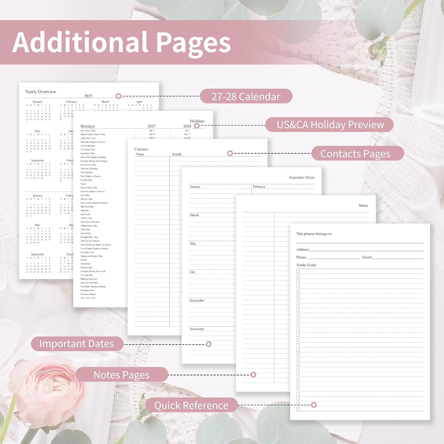 Detalle 1 de Weekly and Monthly Planner, A5