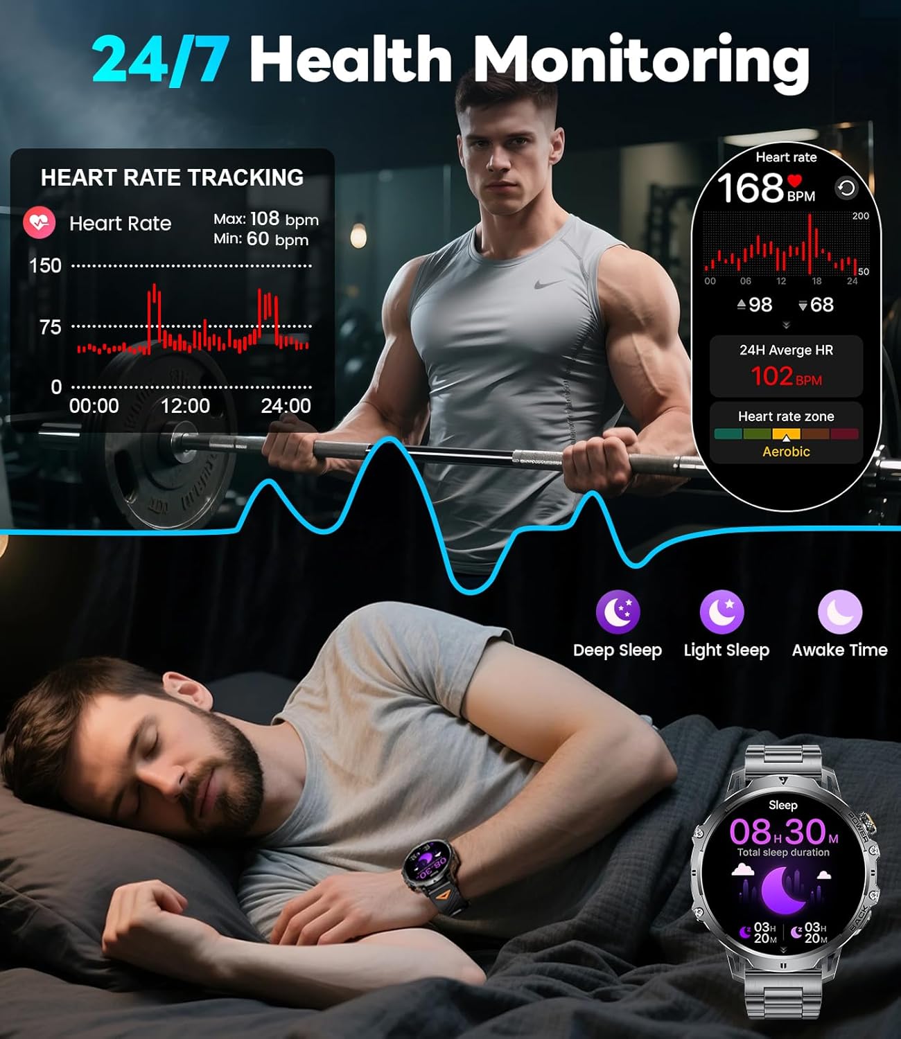 Thumbnail 6 de LIGE Smart Watch 1.85" HD display