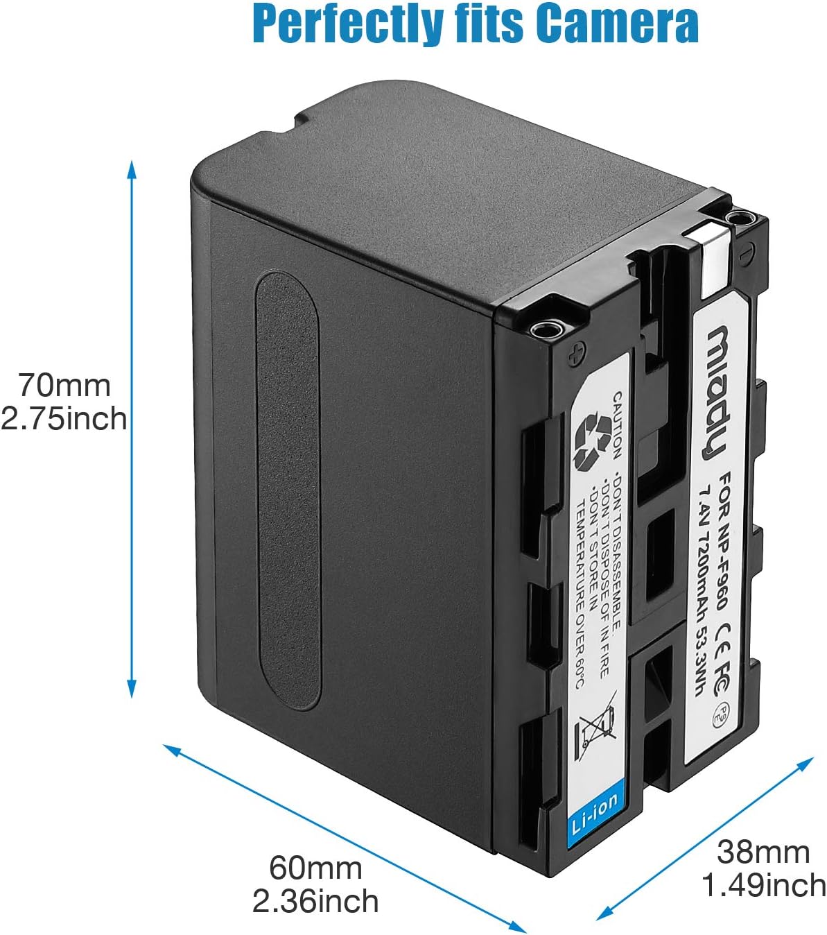 Thumbnail 5 de Miady NP-F960 Akku 7200mAh Doppelpack