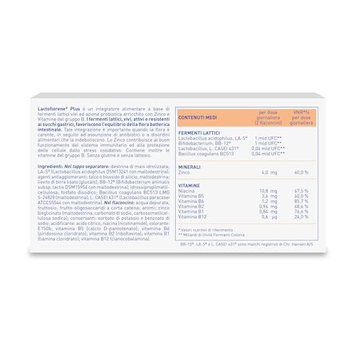 Thumbnail 7 de Lactoflorene Plus: probiotici vivi con zinco e vitamine B per l’equilibrio intestinale