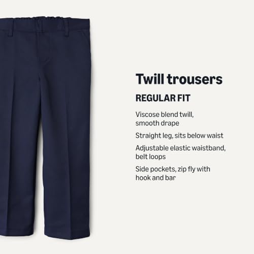 Detalle de Amazon Essentials Boys' School Uniform Trousers (Pack of 2) – Navy, 4-5 Years