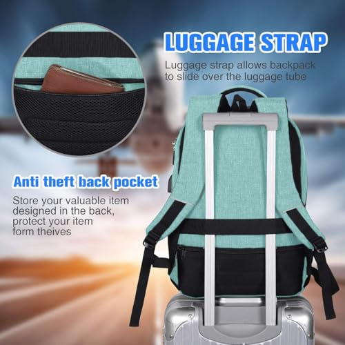 Thumbnail 6 de YAMTION Backpack for Men – 15.6" Turquoise Laptop Daypack for School, Work and Travel