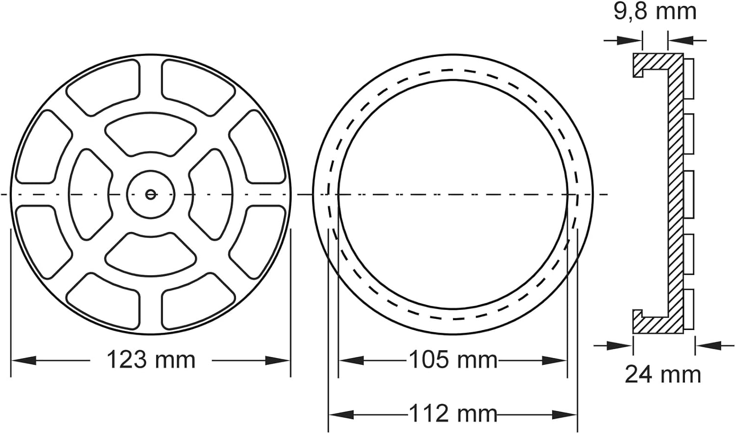Thumbnail 4 de KS Tools 160.0440 Plateau caoutchouc Ø 123 mm 🛠