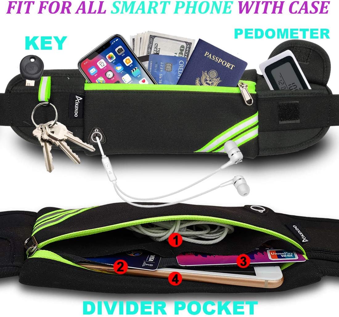 Thumbnail 2 de AIKENDO 104 Slim Running Belt, 3-Pocket Water-Resistant Spandex Waist Pack