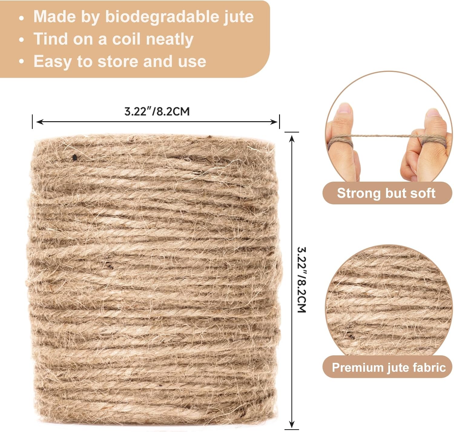 Thumbnail 2 de G2PLUS Jute String Twine 3mm 100m for DIY crafts