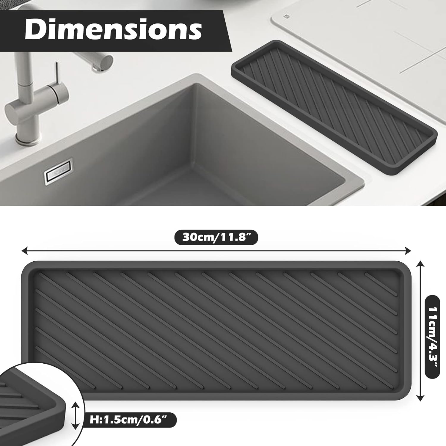 Detalle 2 de Kamehame Kitchen Caddy 30 cm sink organiser 🧽