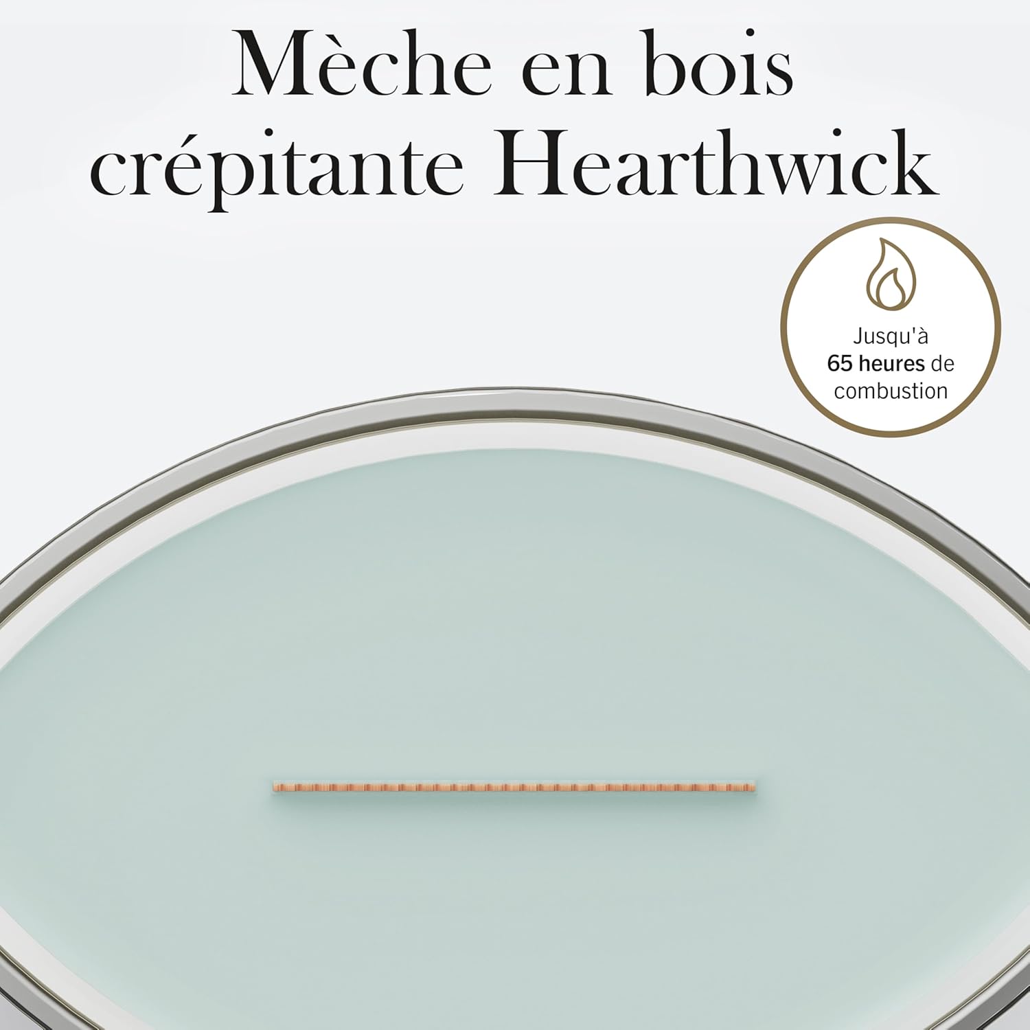 Detalle 1 de WoodWick Bougie parfumée Ellipse Sagewood & Seagrass – 453 g