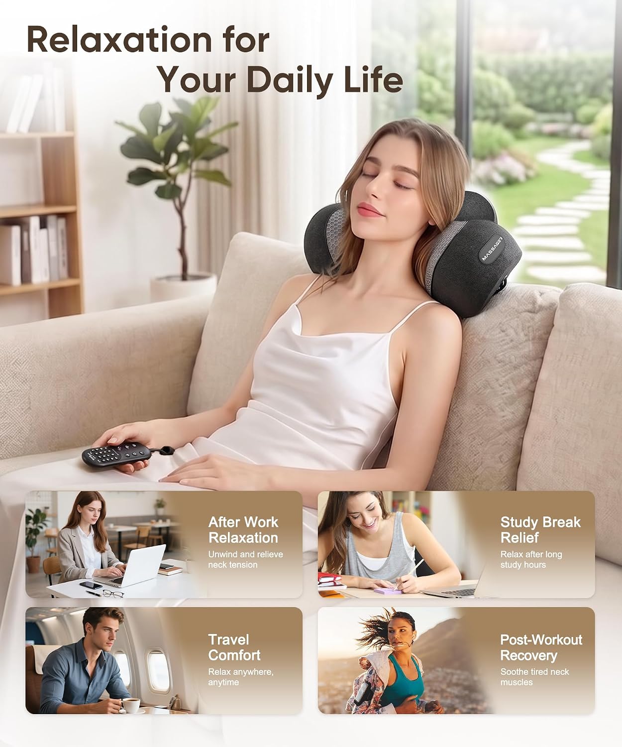 Thumbnail 6 de Amkish Heated Neck Massager Pillow with Airbag Support, Massage Modes and Heat