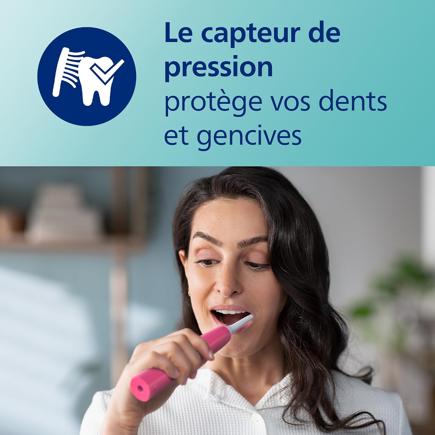 Detalle 2 de Philips Sonicare 4100 Brosse à dents électrique sonique 2 modes HX3689/41 🪥