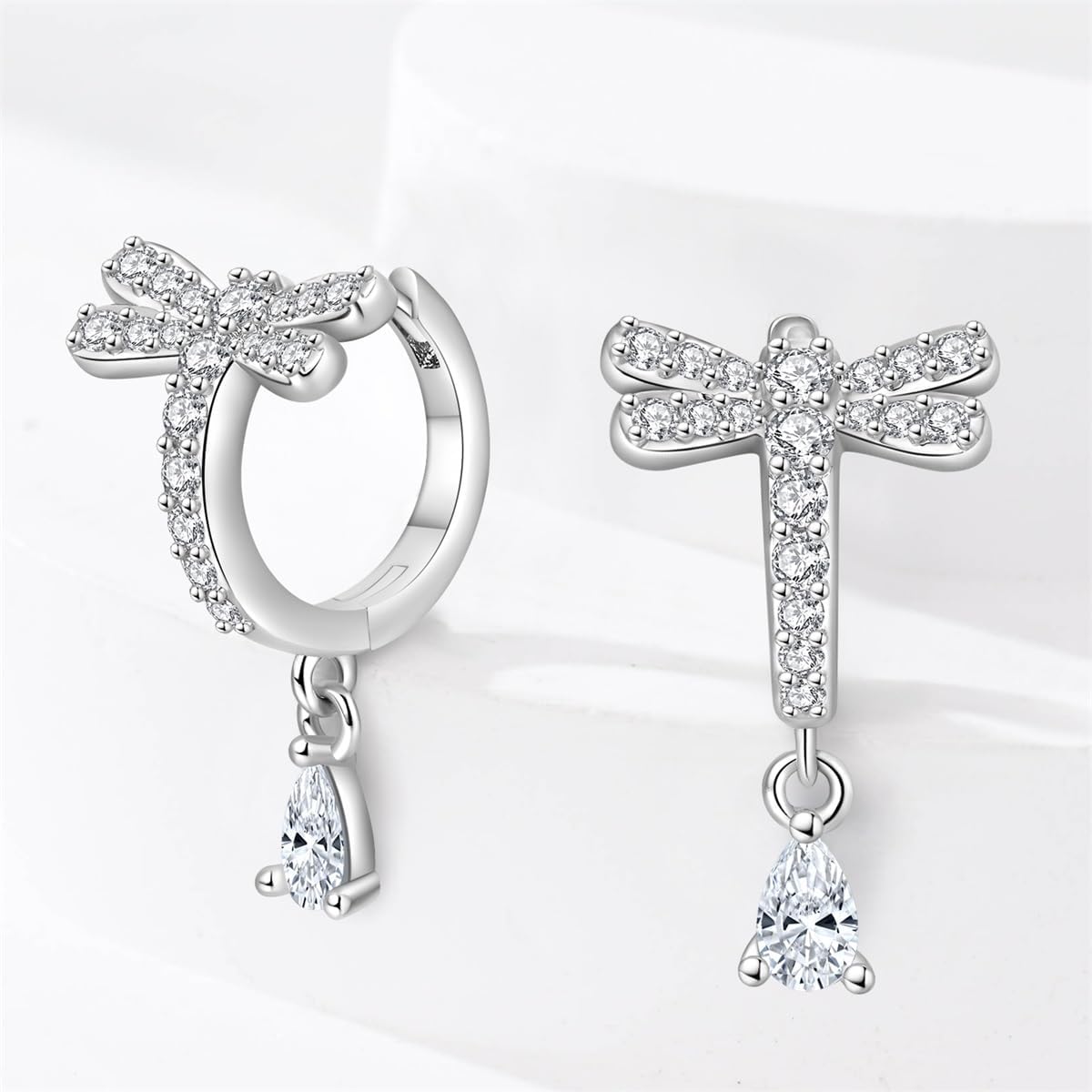 Thumbnail 4 de Vectoflux Damen-Huggie-Ohrringe aus 925 Sterling Silber mit bunten kubischen Zirkonia