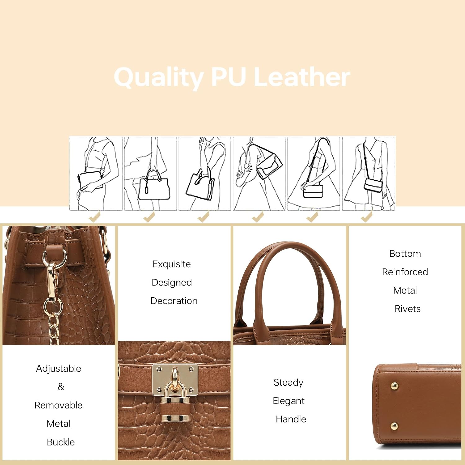 Detalle 1 de GEMIU Satchel Bag in PU Leather