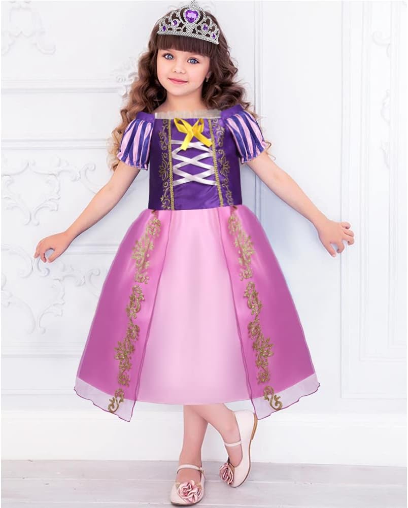 Thumbnail 5 de ACWOO Disfraz Rapunzel Niña morado