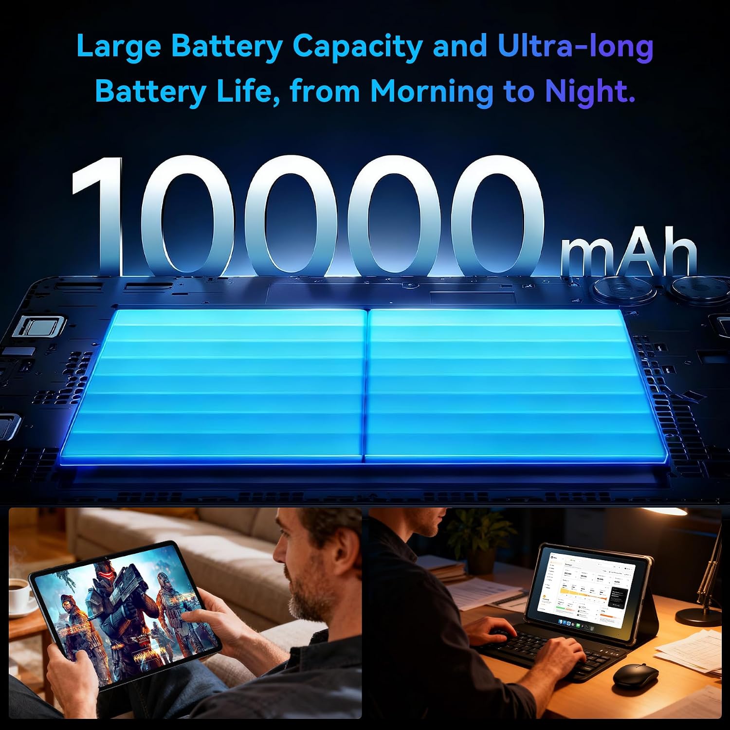 Detalle de 12 Inch Tablet with 2.5K Display, Android 16, 48GB RAM & 2TB Expandable Storage