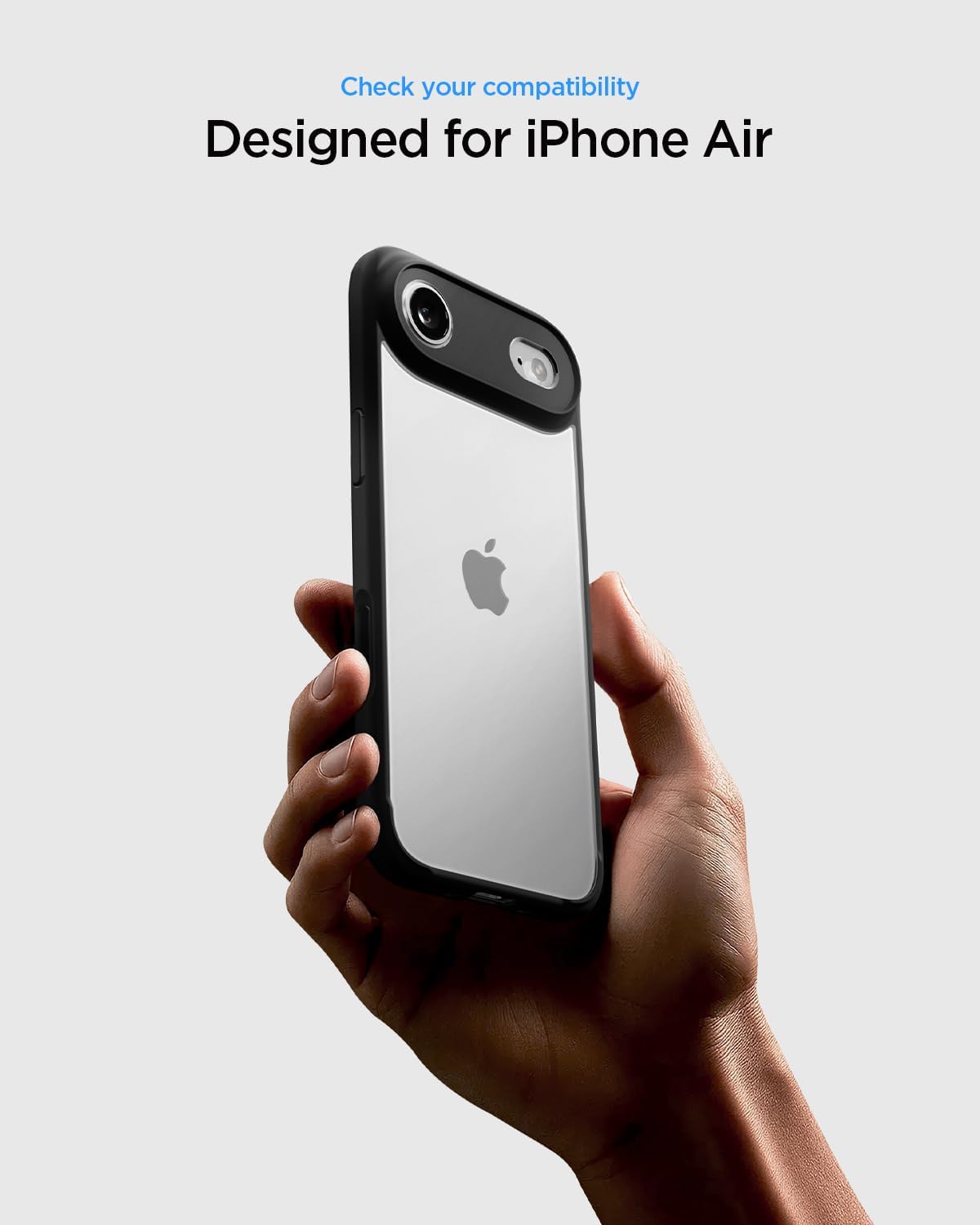 Thumbnail 1 de Spigen Coque Ultra Hybrid anti-jaunissement pour iPhone Air (noir mat) avec protection Air Cushion