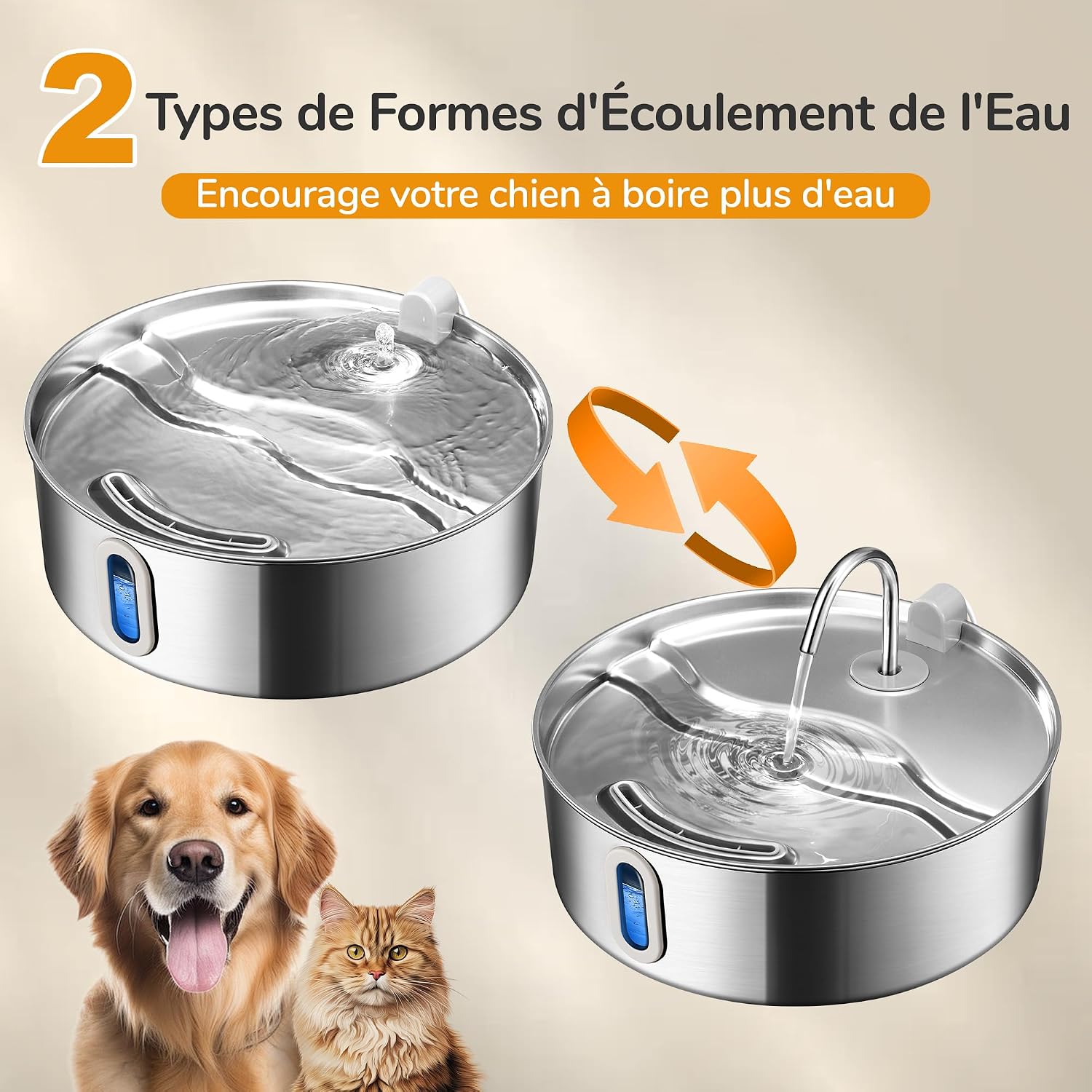Thumbnail 6 de FUKUMARU Fontaine à Eau pour Chat et Chien – 7L, Inox 304, Filtration Multicouche et Silencieuse