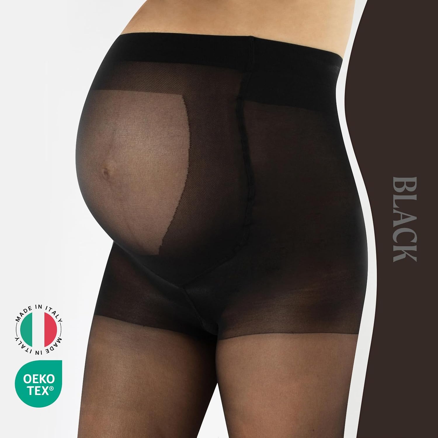 Detalle 2 de CALZITALY Collant Premaman Riposanti a Compressione Media 20 DEN – Comfort in Gravidanza