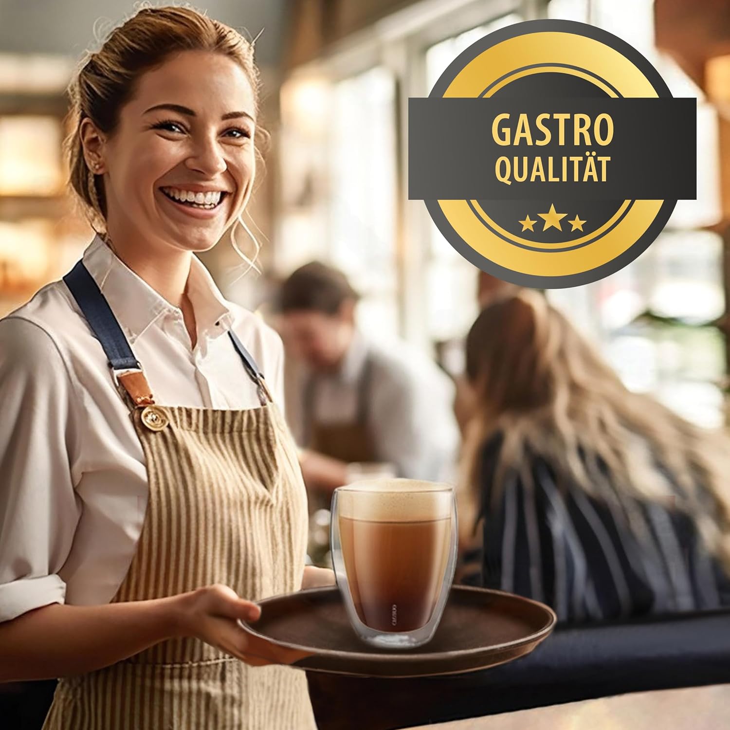 Thumbnail 5 de Creano PREMIUM doppelwandige Trinkgläser 250 ml 4er Set