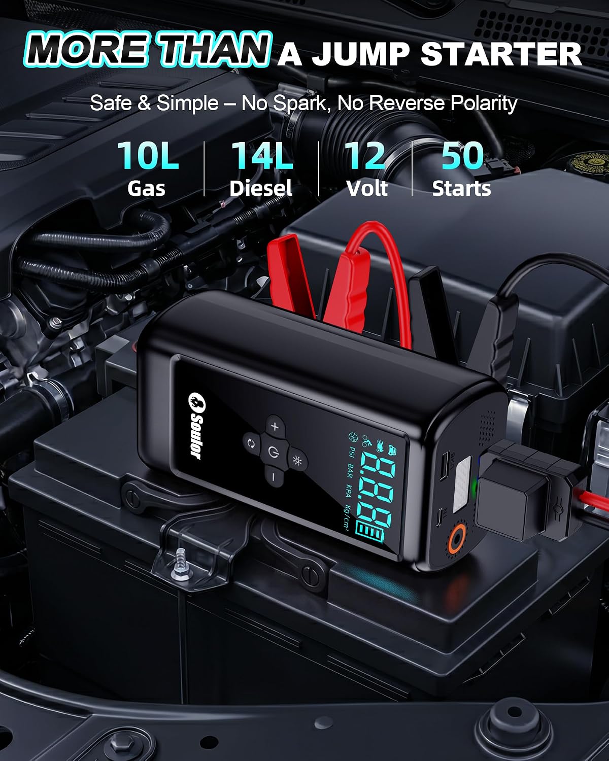 Detalle 2 de Jump Starter with Air Compressor 6000A
