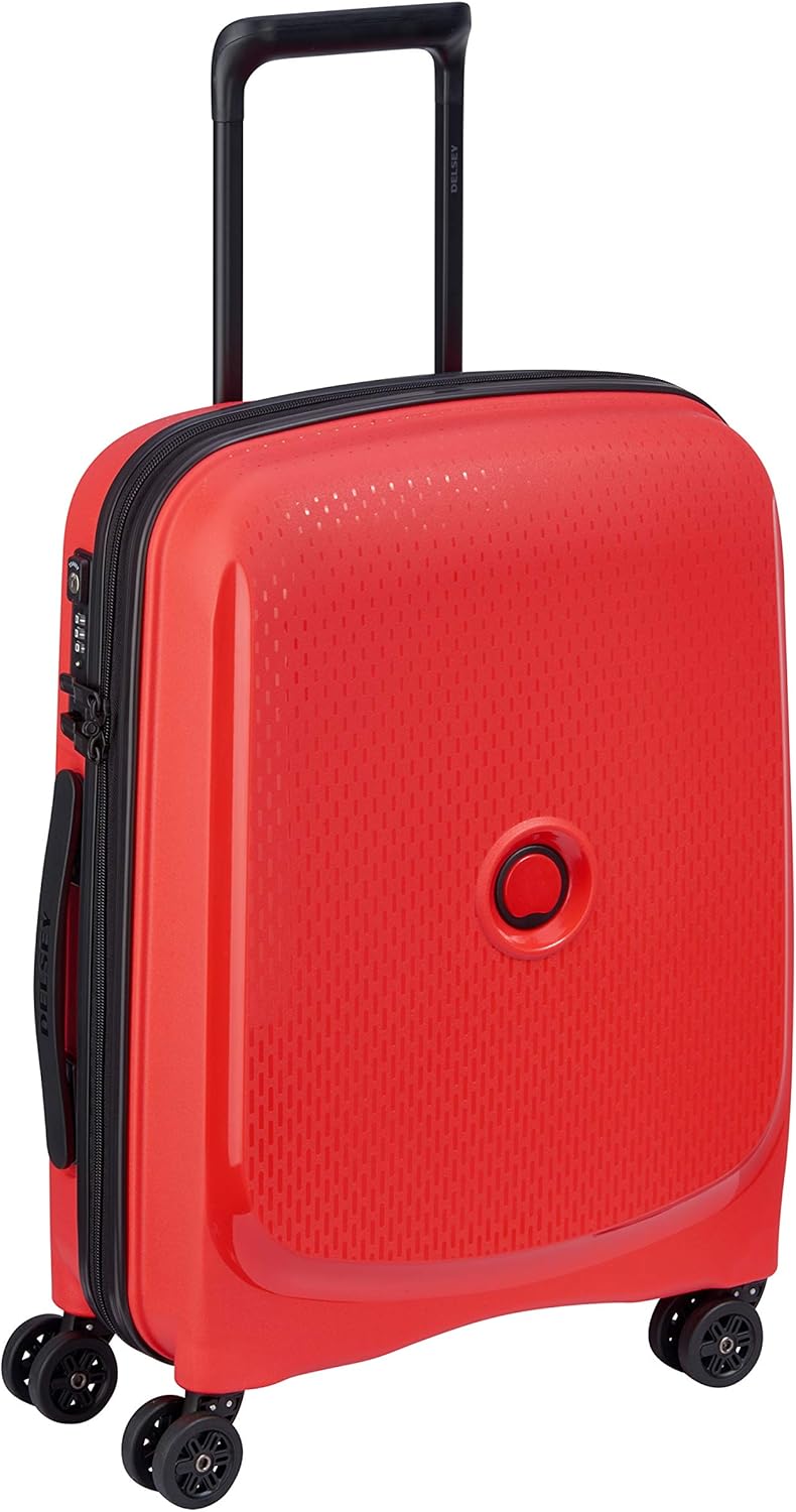 Detalle 2 de DELSEY PARIS BELMONT PLUS MR - Valigia rigida da cabina 55×40×20 cm, 33 L, S Slim, Arancione Mandarino (Materiale Riciclato)