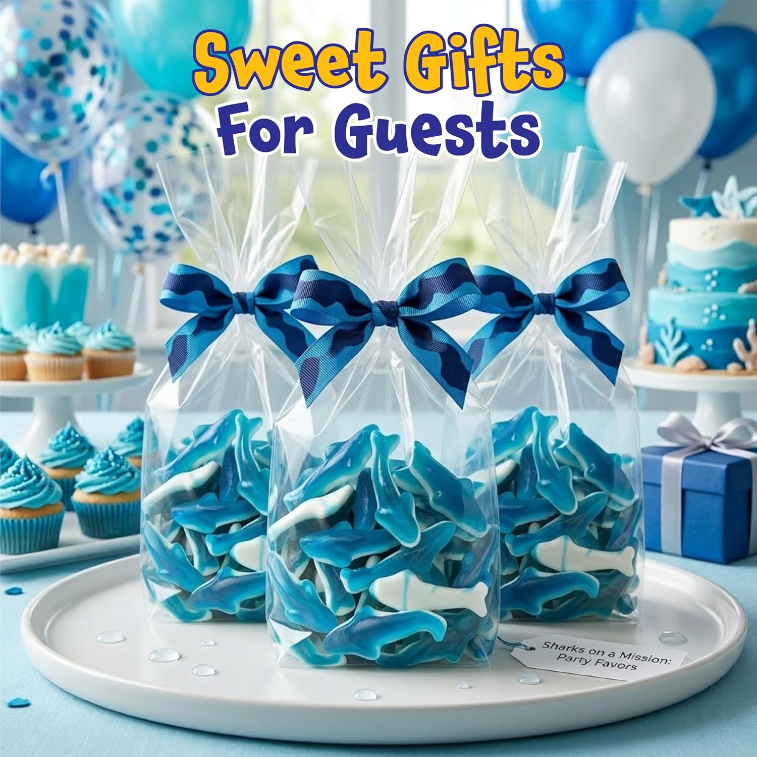 Thumbnail 4 de FUNTASTY Blue Shark Gummies, 11 oz Blue Raspberry Gummy Candy