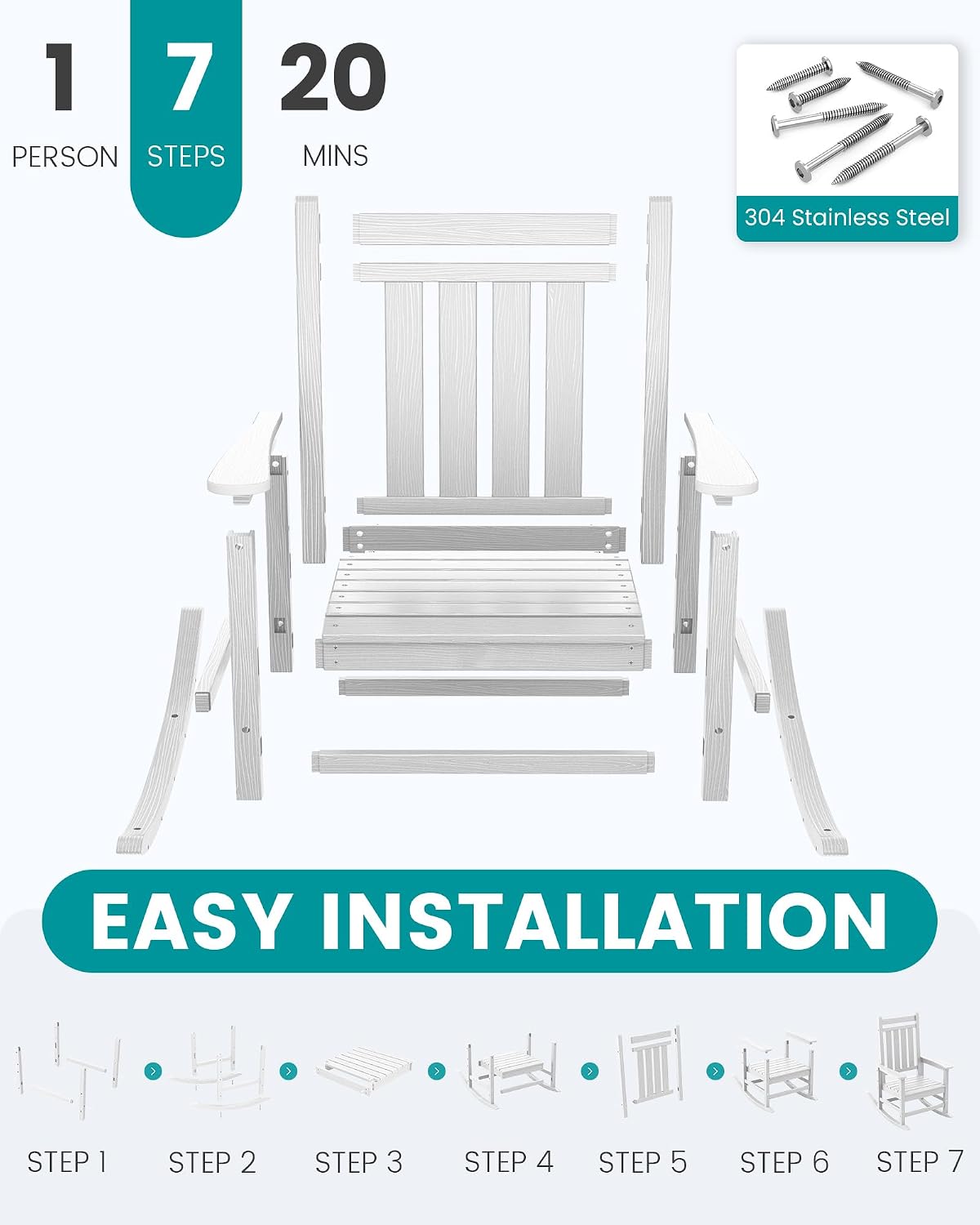 Thumbnail 6 de SERWALL Outdoor Rocking Chairs HDPE