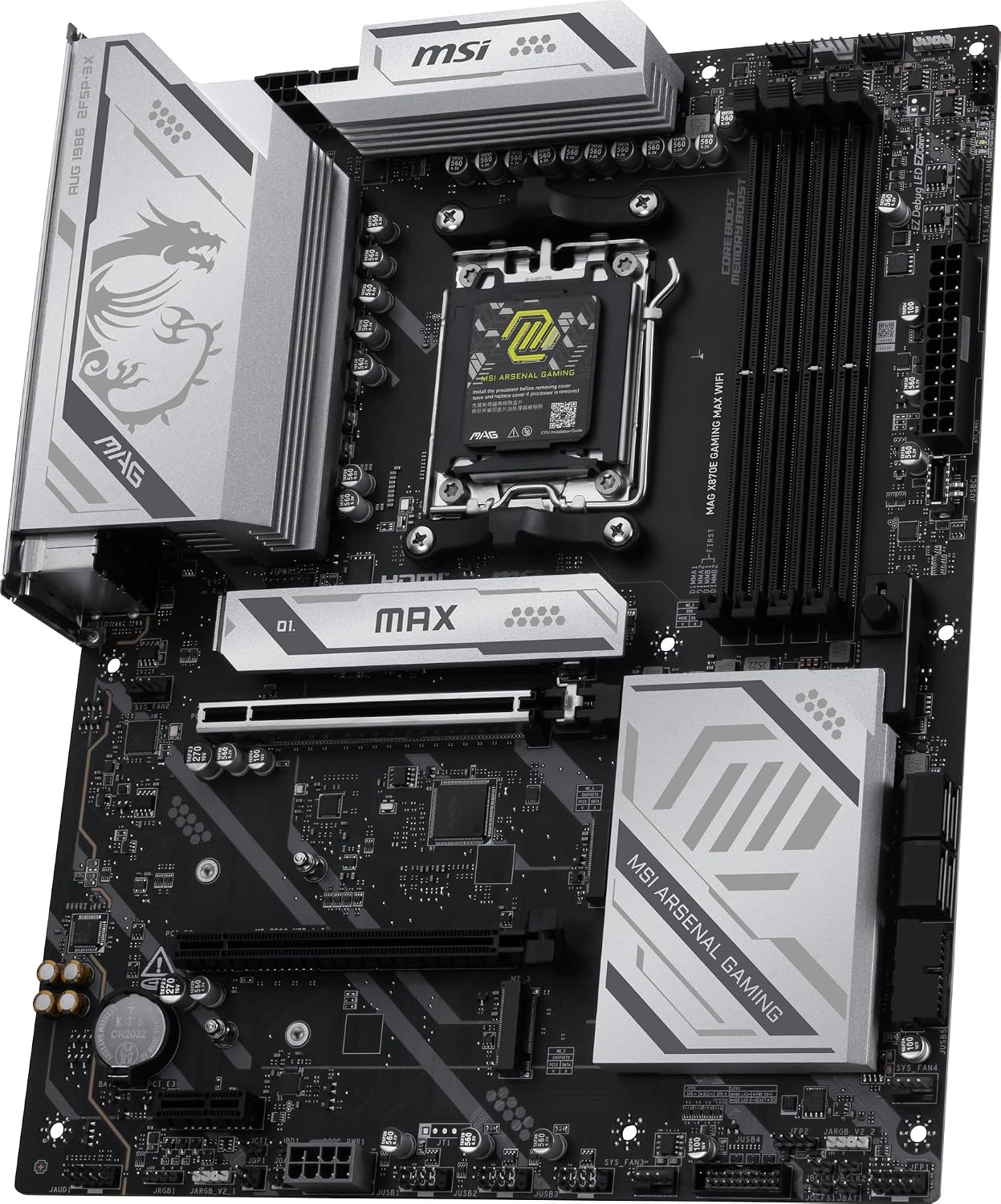 Detalle 1 de MSI MAG X870E GAMING MAX WIFI MB7003 ATXマザーボード、AM5・DDR5・Wi-Fi 7対応