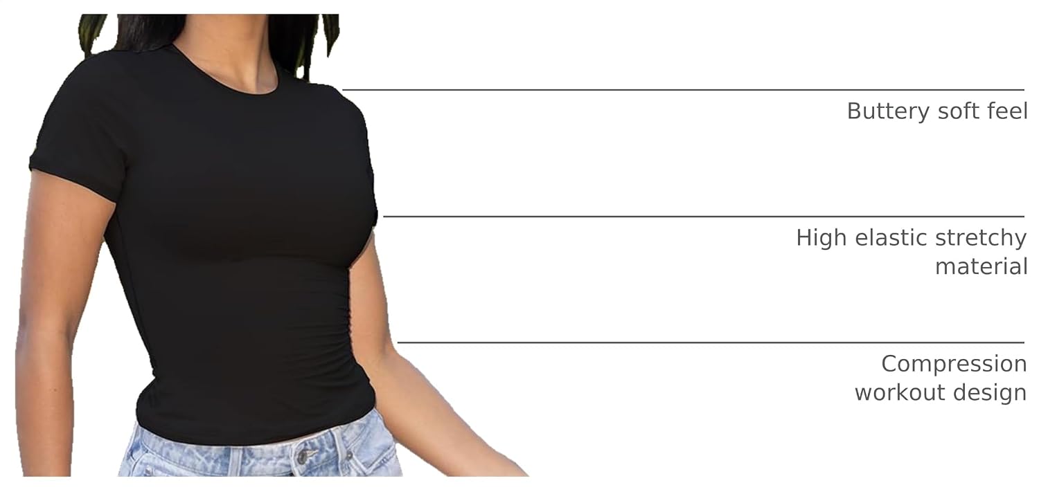 Detalle 2 de YEOREO Fitted Compression Crop Top