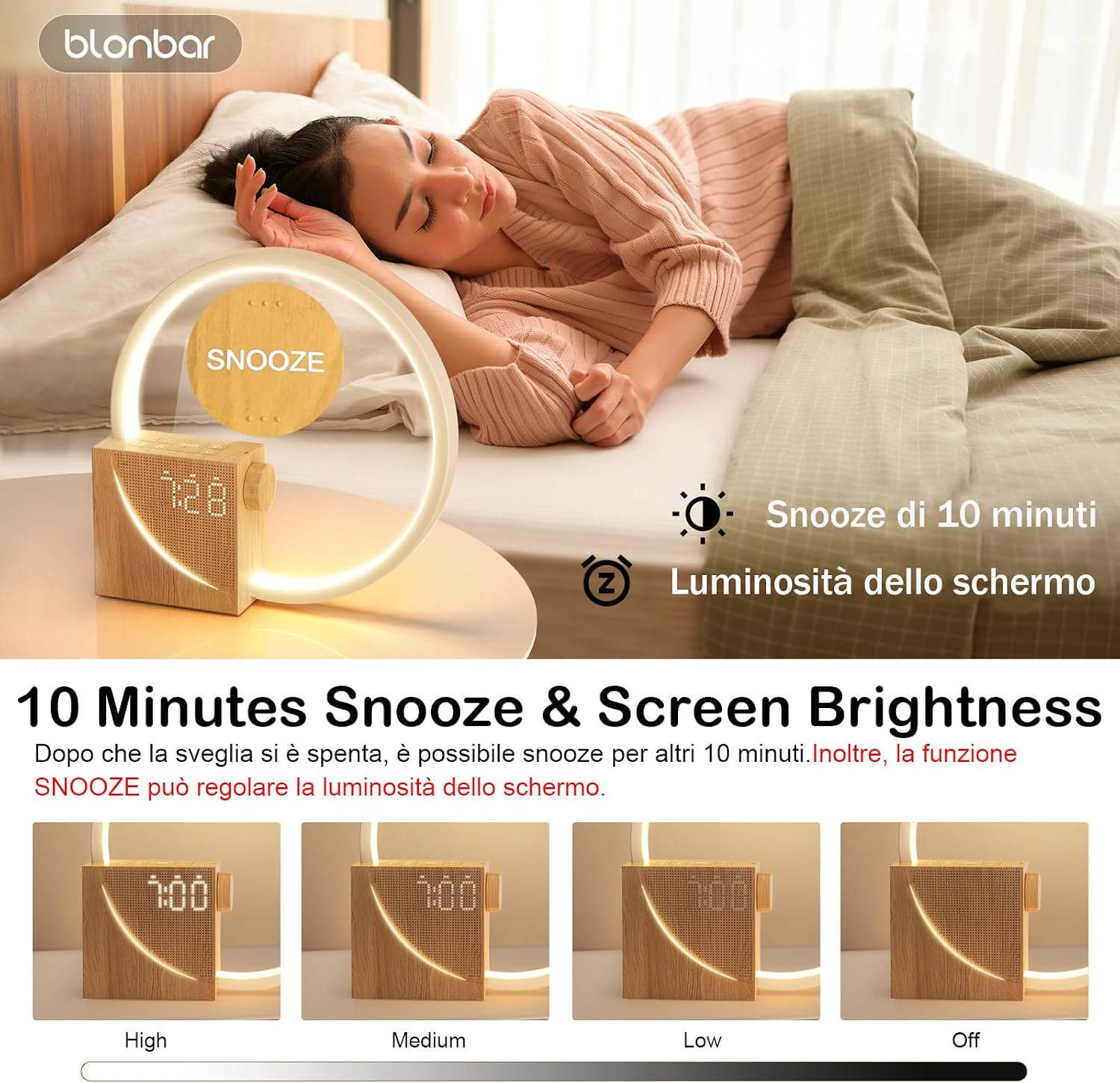 Thumbnail 5 de blonbar Wake-up Light lampada da comodino 10W