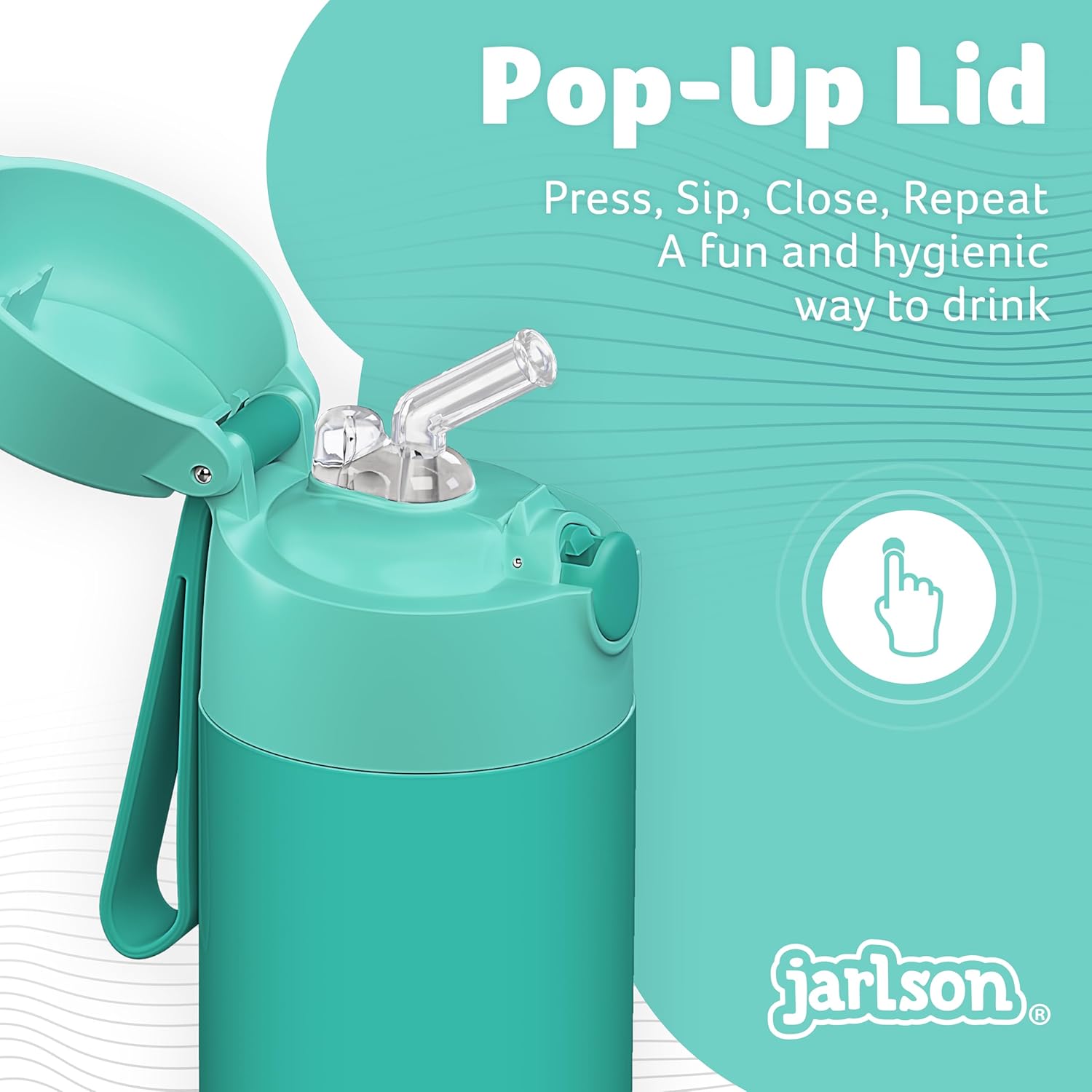 Detalle de Jarlson Gourde Enfant CHARLI 350 ml – Fête l’eau avec style, sans BPA